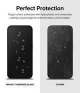 Ringke iPhone 15 Pro Max Skærmbeskytter Privacy Hærdet Glas Installationsramme