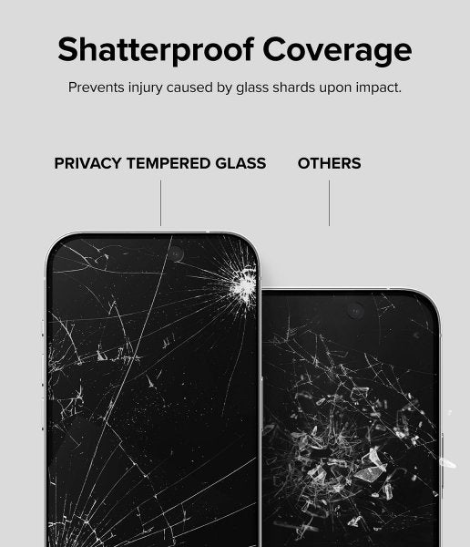 Ringke iPhone 15 Pro Max Skærmbeskytter Privacy Hærdet Glas Installationsramme