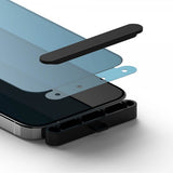 Ringke iPhone 15 Pro Skærmbeskyttelse Privacy Hærdet Glas Installationsjig
