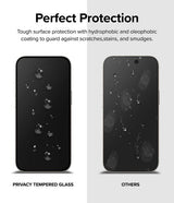 Ringke iPhone 15 Plus Skærmbeskytter Privacy Hærdet Glas Installationsjig