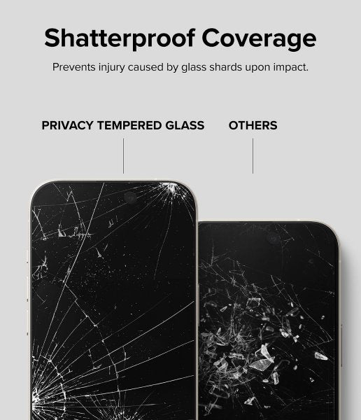 Ringke iPhone 15 Plus Skærmbeskytter Privacy Hærdet Glas Installationsjig