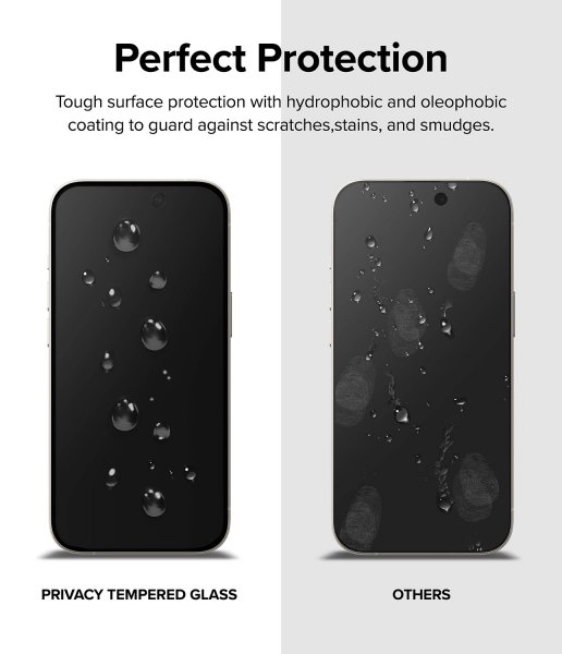 Ringke iPhone 15 Skærmbeskytter Privacy Tempered Glass Installation Jig