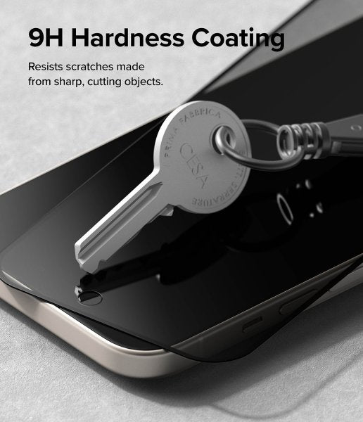Ringke iPhone 15 Skærmbeskytter Privacy Tempered Glass Installation Jig