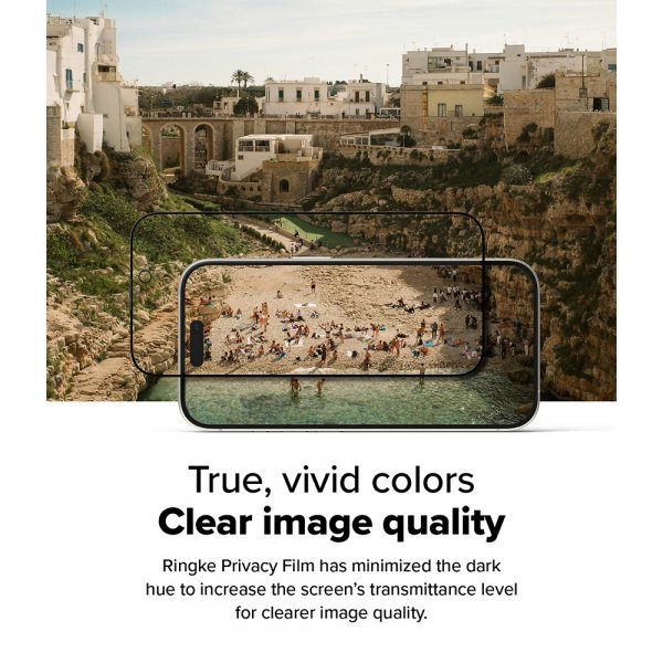 Ringke iPhone 16 Pro Max Skærmbeskyttelse Easy Slide Privacy 2-pak