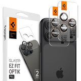 Spigen iPhone 16 Pro/Pro Max/17 Pro/Pro Max Kamerabeskyttelse GLAS.tR EZ Fit Optik Pro 2-pak Desert Titanium