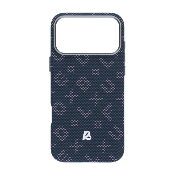 iPhone 17 Pro Cover Aramidfiber MagSafe Tekst Blå