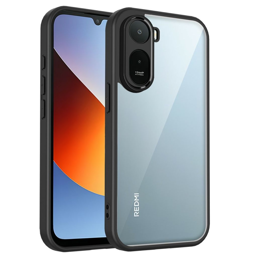 Xiaomi Redmi A7 Pro Cover Klar Bagside Sort