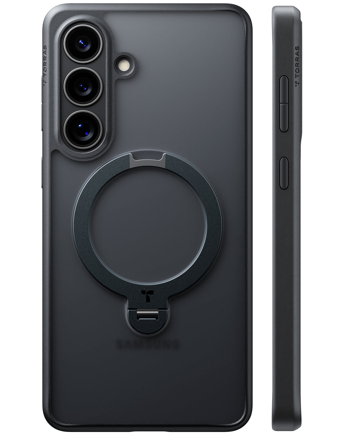 Torras Samsung Galaxy S26 Cover Ostand Q3 Spin Obsidian-sort