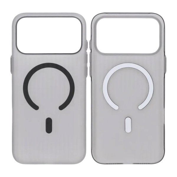 iPhone 17 Pro Max Cover Bølget MagSafe Lysegrå