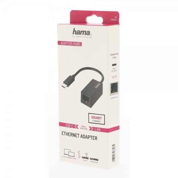 Hama Netværksadapter USB-C 3.1 til RJ45/LAN
