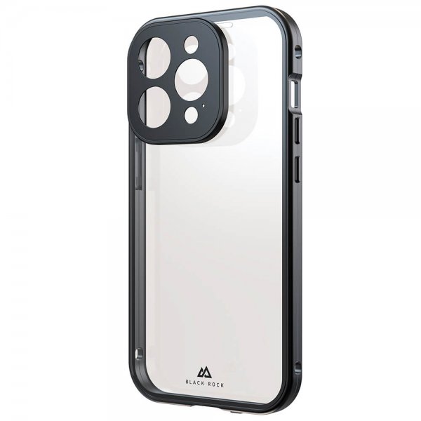 Black Rock iPhone 15 Pro Cover 360 Glass Transparent Sort