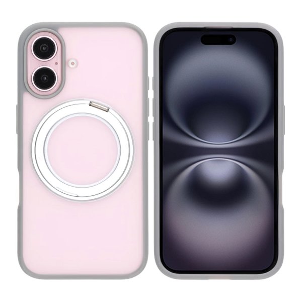 iPhone 16 Cover Roterbart MagSafe Stativ Grå