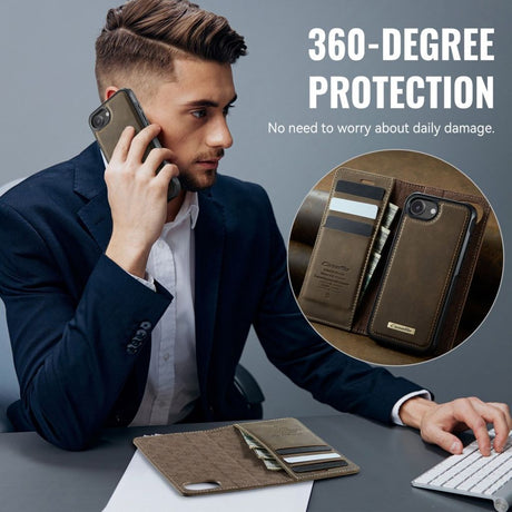CaseMe iPhone 16e/iPhone 17e Etui C49 Series Brun