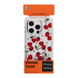 iPhone 16 Pro Cover Mønster MagSafe Kirsebær