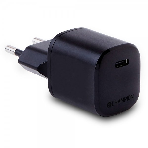 Champion Oplader med kabel Fast Charger Kit USB-C til Lightning 20W Sort
