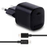 Champion Oplader med kabel Fast Charger Kit USB-C til Lightning 20W Sort