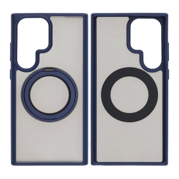 Samsung Galaxy S23 Ultra Cover Roterbart MagSafe Stativ Blå