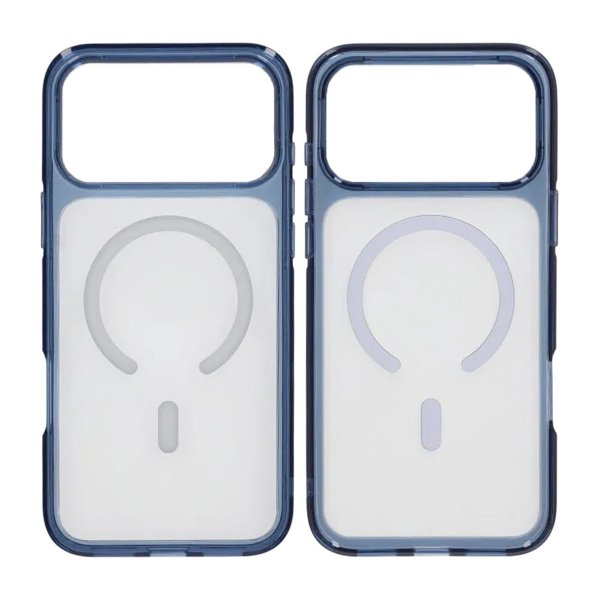 iPhone 17 Pro Max Cover Gennemsigtig MagSafe Blå