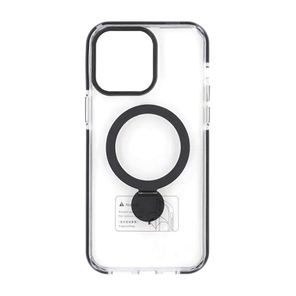 iPhone 15 Pro Cover Ringstativ MagSafe Sort