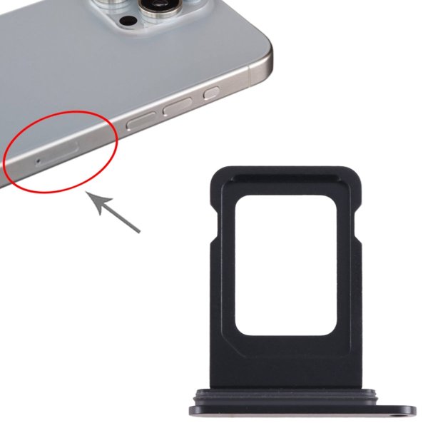 iPhone 15 Pro og 15 Pro Max SIM-kortholder - Sort