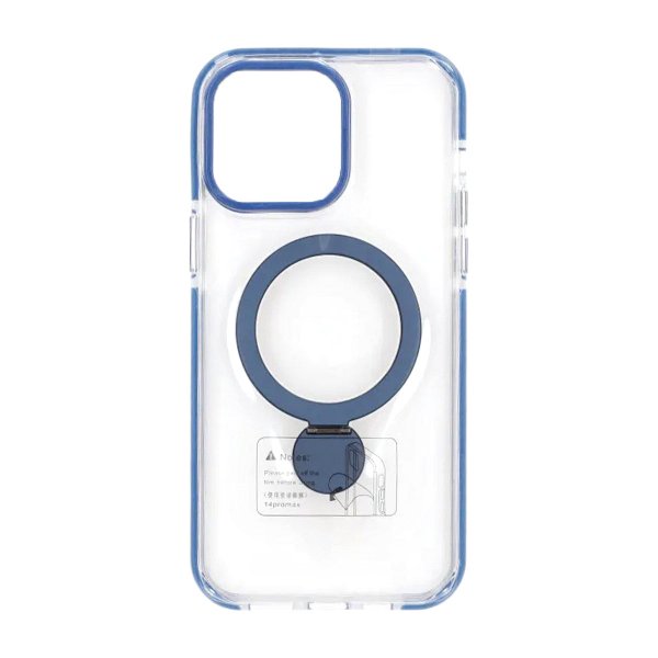 iPhone 14 Pro Max Cover Ringstativ MagSafe Blå