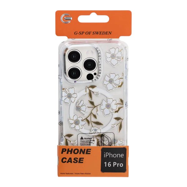 iPhone 16 Pro Cover Mønster MagSafe Blomstergrene
