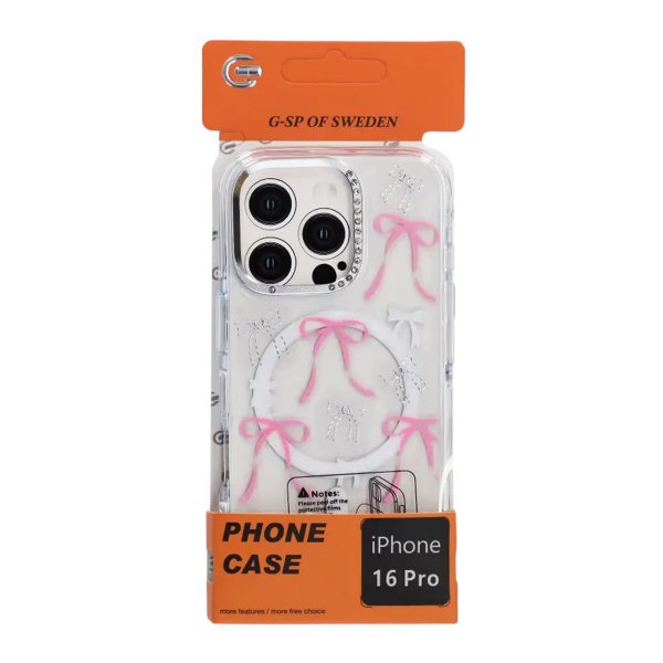 iPhone 16 Pro Cover Mønster MagSafe Sløjfe