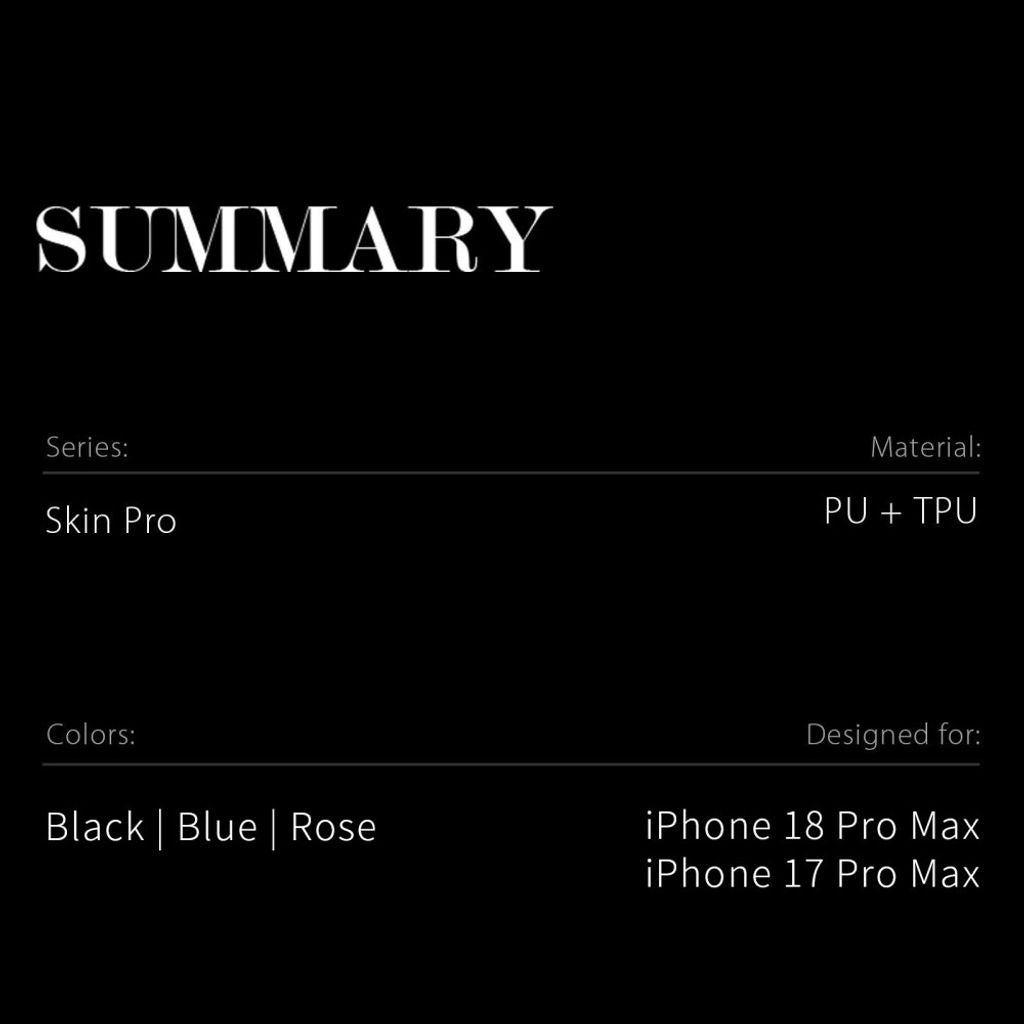Dux Ducis iPhone 17 Pro Max/iPhone 18 Pro Max Cover Skin Pro Series Sort