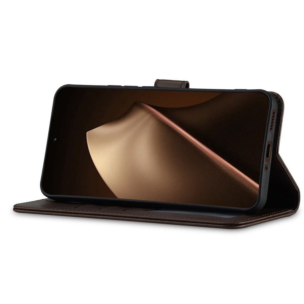 Lc.Imeeke Xiaomi 17T Etui med Kortholder Stativfunktion Mørkebrun