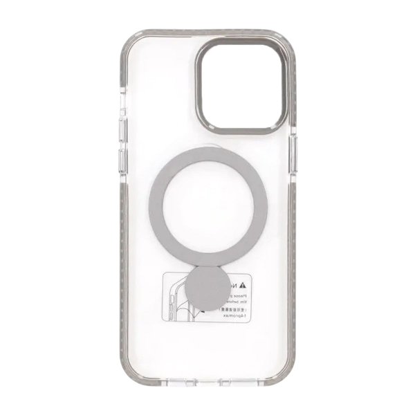 iPhone 14 Pro Cover Ringstativ MagSafe Sort Transparent