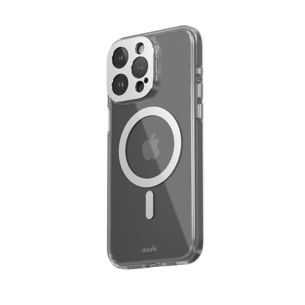 Moshi iPhone 15 Pro Max Cover iGlaze MagSafe Luna Silver