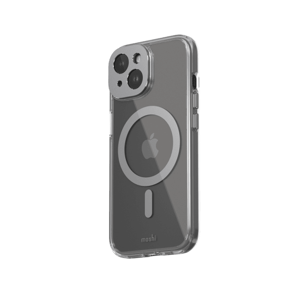 Moshi iPhone 15 Cover iGlaze MagSafe Meteorite Gray
