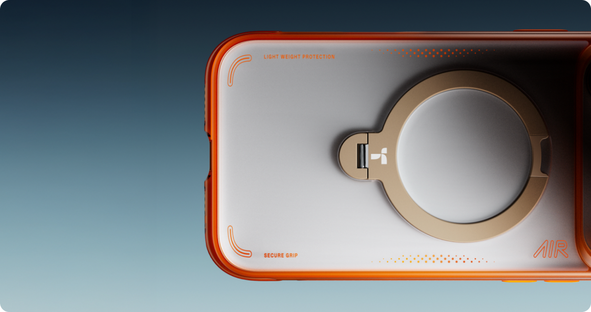 Torras iPhone 17 Pro Max Cover Ostand Q3 Air Energy Orange