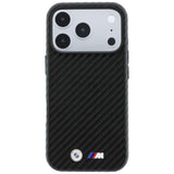BMW iPhone 18 Pro Cover M Carbon Metal Logo Sort