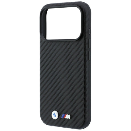 BMW iPhone 18 Pro Cover M Carbon Metal Logo Sort