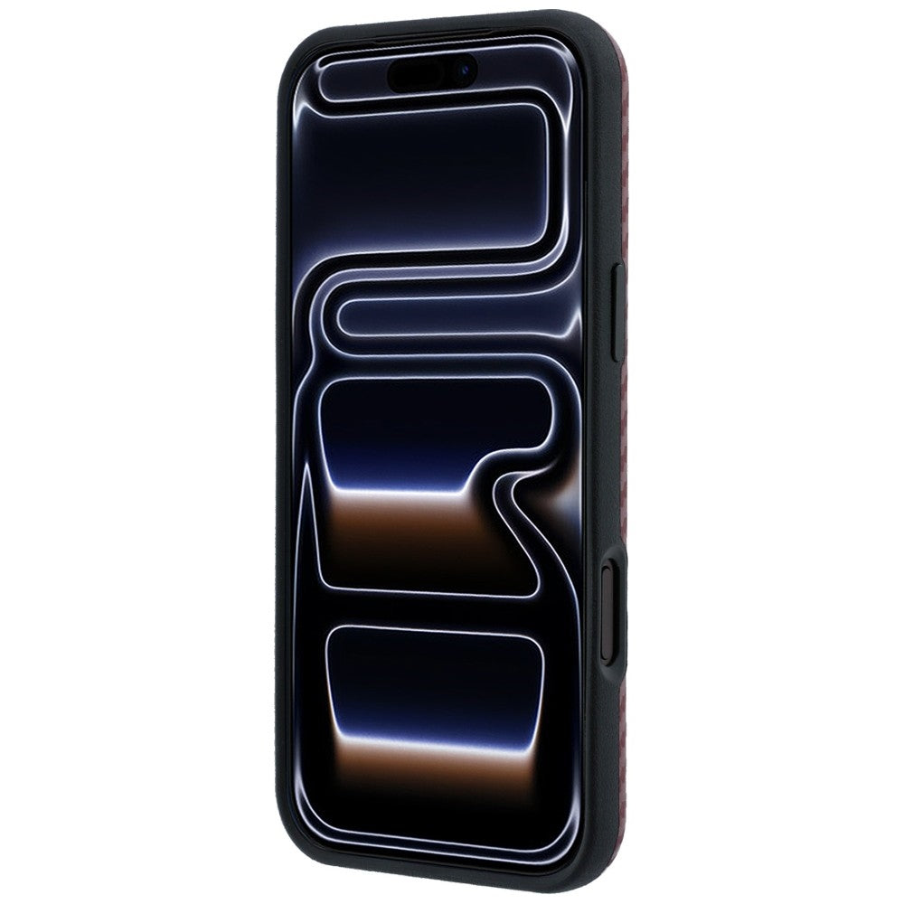 BMW iPhone 17 Pro/iPhone 18 Pro Cover M Carbon Metal Logo Burgundy