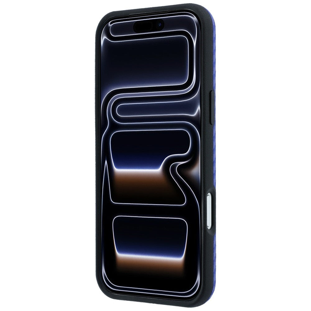 BMW iPhone 17 Pro/iPhone 18 Pro Cover M Carbon Metal Logo Blå
