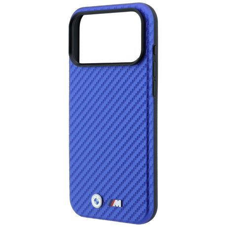 BMW iPhone 17 Pro/iPhone 18 Pro Cover M Carbon Metal Logo Blå