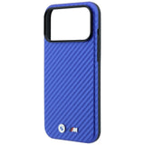 BMW iPhone 17 Pro Max/iPhone 18 Pro Max Cover M Carbon Metal Logo Blå