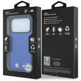 BMW iPhone 17 Pro/iPhone 18 Pro Cover M Carbon Printed Ring Blå