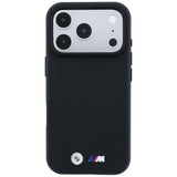 BMW iPhone 17 Pro Max/iPhone 18 Pro Max Cover M Quadrille Kevlar Metal Logo Sort