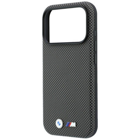 BMW iPhone 17 Pro Max/iPhone 18 Pro Max Cover M Quadrille Kevlar Metal Logo Grå