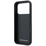 BMW iPhone 17 Pro/iPhone 18 Pro Cover M Quadrille Kevlar Tricolor & Metal Logo Sort