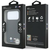 BMW iPhone 17 Pro/iPhone 18 Pro Cover M Quadrille Kevlar Tricolor & Metal Logo Sort