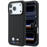BMW iPhone 17 Pro Max/iPhone 18 Pro Max Cover M Quadrille Kevlar Tricolor & Metal Logo Sort