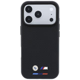 BMW iPhone 17 Pro Max/iPhone 18 Pro Max Cover M Quadrille Kevlar Tricolor & Metal Logo Sort