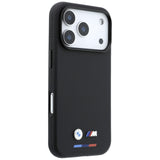 BMW iPhone 17 Pro Max/iPhone 18 Pro Max Cover M Quadrille Kevlar Tricolor & Metal Logo Sort