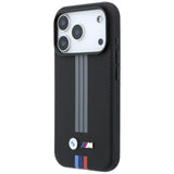 BMW iPhone 17 Pro/iPhone 18 Pro Cover M Quadrille Kevlar Tricolor Lines Sort