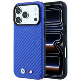 BMW iPhone 17 Pro Max/iPhone 18 Pro Max Cover M Carbon Printed Ring Blå