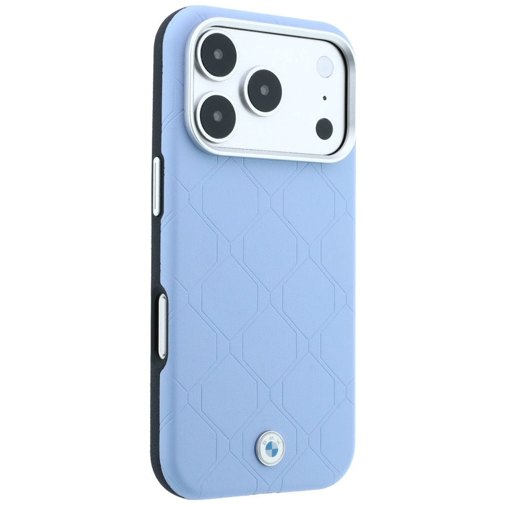 BMW iPhone 17 Pro/iPhone 18 Pro Cover Debossed quiltet Blå
